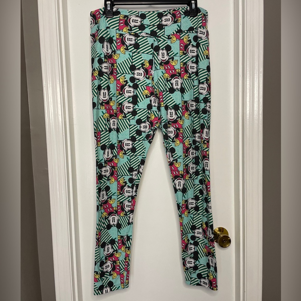 Disney x LuLaRoe Leggings TC Tall & Curvy 80's Mickey Mouse Print size 12-18
